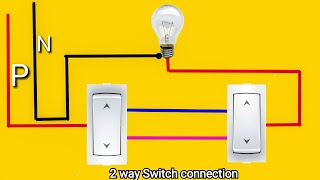 two way switch connection 🔌bord wiring  2 way switch connection house wiring wiring videos [upl. by Nelehyram]