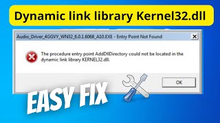 NEW How to Fix dynamic link library Kernel32dll Error on Windows 7  Entry Point not found dll [upl. by Bueschel737]