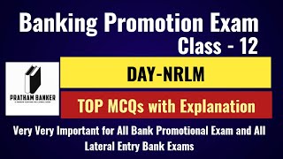 Banking Promotion Exam Class 5  DAY NRLM TOP MCQ with Detailed explanation  DAY NRLM [upl. by Aerda]