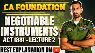 Lec 2  The Negotiable Instruments Act 1881  Basics Promissory Notes BOE  Foundation Bootcamp [upl. by Eninaej]