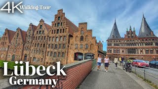 Lübeck Germany Walking Tour 2023  4K UHD [upl. by Mikiso]