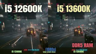 i5 12600k Vs I5 13600k DDR5 RAM [upl. by Idnar]