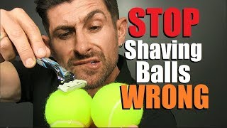 How To PROPERLY Shave Your Balls SAFEST Testicle Shaving Technique [upl. by Rocker]