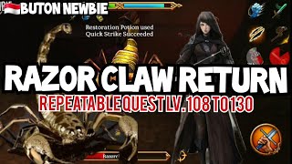 Celtic Heroes Repeatable Quest Level 108 TO 130  Razorclaw Return [upl. by Andros]