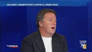 Green pass Matteo Renzi quotMi ha colpito la sintonia tra Meloni e Landiniquot [upl. by Mauer]