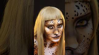 being late to a trend is a hobby atp 🤚🏻🐆 leopardmakeup creativemakeup makeuptransformation [upl. by Rephotsirhc760]