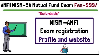 NISM AMFI Exam registration profile and website MUTUAL FUND distributor vA exam [upl. by Youlton244]