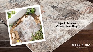 Gijzel Modern Camel Area Rug [upl. by Lail]