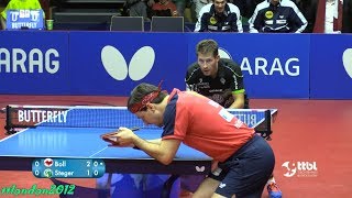 Timo Boll vs Bastian Steger German League 2018 [upl. by Nalla]