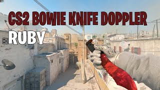 Bowie Knife Doppler Ruby  CS2 Skin Showcase 194 [upl. by Nylasoj]