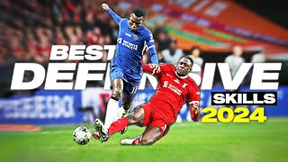 Best Defensive Skills amp Tackles in Football 2024 [upl. by Thane863]