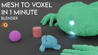 Creating Voxels from Mesh in 1 Minute  Blender 33 Remesh Tutorial [upl. by Kjersti]