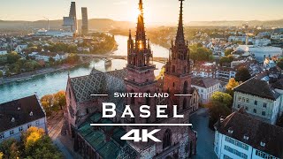 Basel  Switzerland 🇨🇭  by drone 4K [upl. by Dearman110]