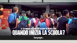 Quando inizia la scuola Ecco il calendario con le date e le festività Regione per Regione [upl. by Ordnael]