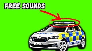 UK Police SIREN  Free sound effects  Free download 👮 [upl. by Enelav607]