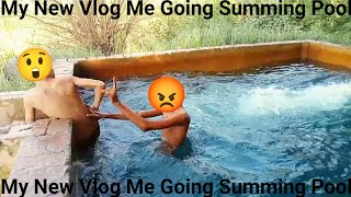 My First Vlog  Swimming in Tubewell Water Pool in Village  Tube Well water Masti by boys [upl. by Ruben]