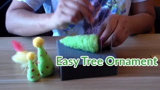 Needle Felted Christmas Tree Ornament Tutorial [upl. by Madriene]