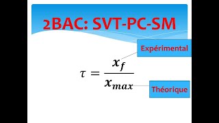 le taux d avancement final dune réaction exemple réaction dun acide avec leau chimie de 2bac [upl. by Anitsrik]