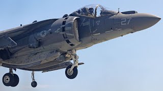 AV8B Harrier II Jets Vertical Landings and Short Takeoffs US Marine Corps [upl. by Vernor]