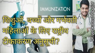 Immunization scheduleVaccination scheduleNational immunization schedule indiaHindi explanation [upl. by Demetris]