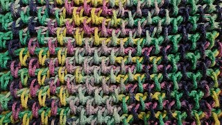 The Tunisian Moss Stitch  Tunisian Crochet Tutorial [upl. by Stepha204]