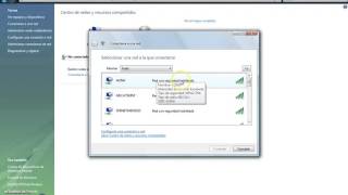 Como Conectar El PC a una red inhalambria de Wi Fi en Win Vista [upl. by Uoliram]