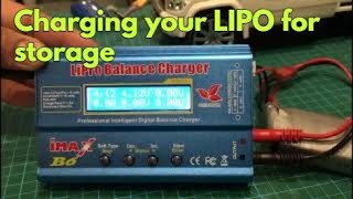 LIPO Storage Charging on Imax B6 charger [upl. by Loftus844]