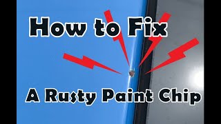 How to fix a rusty rock chip in car paint [upl. by Nyleimaj309]