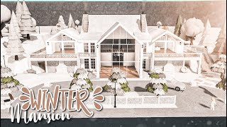 Bloxburg Winter Mansion  Roblox Bloxburg House Build [upl. by Ahsenit]