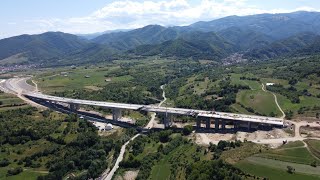 Autostrada A1 Sibiu Pitești Lot 1 Sibiu Boița Viaduct Tălmăcel 19 07 2022 autostradasibiupitesti [upl. by Gabriello649]