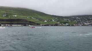 Rowing contest with traditional Faroese boats [upl. by Taggart329]