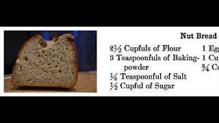 How to Make an Old NUT BREAD Typed Recipe  English Walnut Milk Egg Flour [upl. by Ryle]