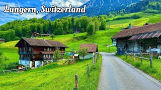 Lungern Switzerland 4K  A heavenly beautiful Swiss village on the Lungernsee lake [upl. by Benia]