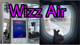 Wizz air Abu Dhabi departure…Astana arrivalsafely landed 🛬 travel [upl. by Assilram]