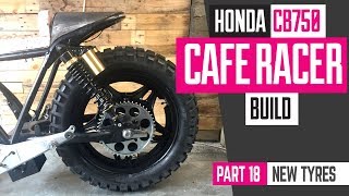 Honda CB750 Cafe Racer Part 18  New Tyres installation [upl. by Tseng152]