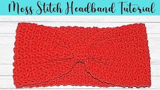 Moss Stitch Crochet Headband  Crochet Headband DIY [upl. by Meijer41]