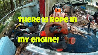 DIY Small engine repair  Stop the crankshaft from turning with only one end exposed [upl. by Jephthah]