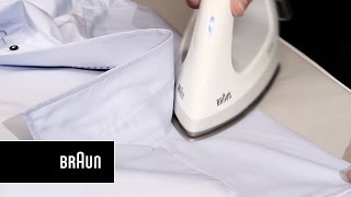 How to iron a shirt properly with Braun CareStyle 5 steam generator iron [upl. by Naujuj]