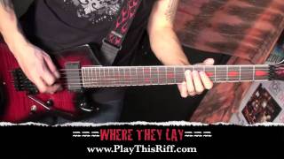 DEATH ANGEL  Where They Lay  Play This Riff Tutorial [upl. by Groveman]