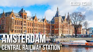 Amsterdam Central Railway Station amp Subway Ride  🇳🇱 Netherlands 4K HDR Walking Tour [upl. by Veriee]