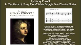 Purcells quotTrumpet Tune from Dioclesianquot for easy classical guitar [upl. by Ailugram248]