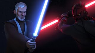 QuiGon Jinn amp ObiWan Kenobi vs Darth Maul 4K HDR  Star Wars The Phantom Menace [upl. by Winou843]