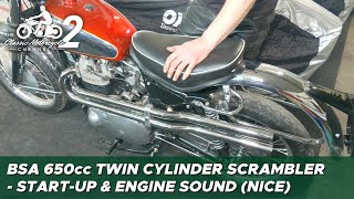 1961 BSA A10 650 Spitfire Scrambler startup amp engine sound [upl. by Burnard]