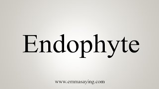 How To Say Endophyte [upl. by Ezitram]