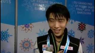 2014 gpf cbc Yuzuru HanyuampOrser interview [upl. by Suinotna]