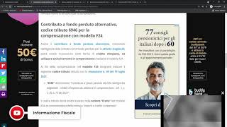 Contributo a fondo perduto nuovi codici tributo per restituzione e compensazione e altre notizie [upl. by Nnayllas539]