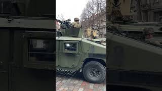 NATO forces Estonian soldiers Tallinn Estonia 2024 tanks artilery independenceday nato [upl. by Htor]