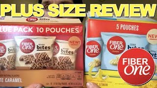 Plus Size Review Fiber Ones Chocolate Caramel Brownie Bites amp Crunchy Lemon Cookie Bites [upl. by Nnylatsyrc]