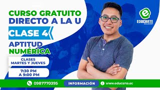 🔴 Curso Gratuito  📕 Admisión 2024  🏫 Ingreso a la Universidad  📚 Clase 4  🧠 Aptitud Numérica [upl. by Alyac]