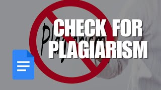 How To Check For Plagiarism On Google Docs [upl. by Fabiano]